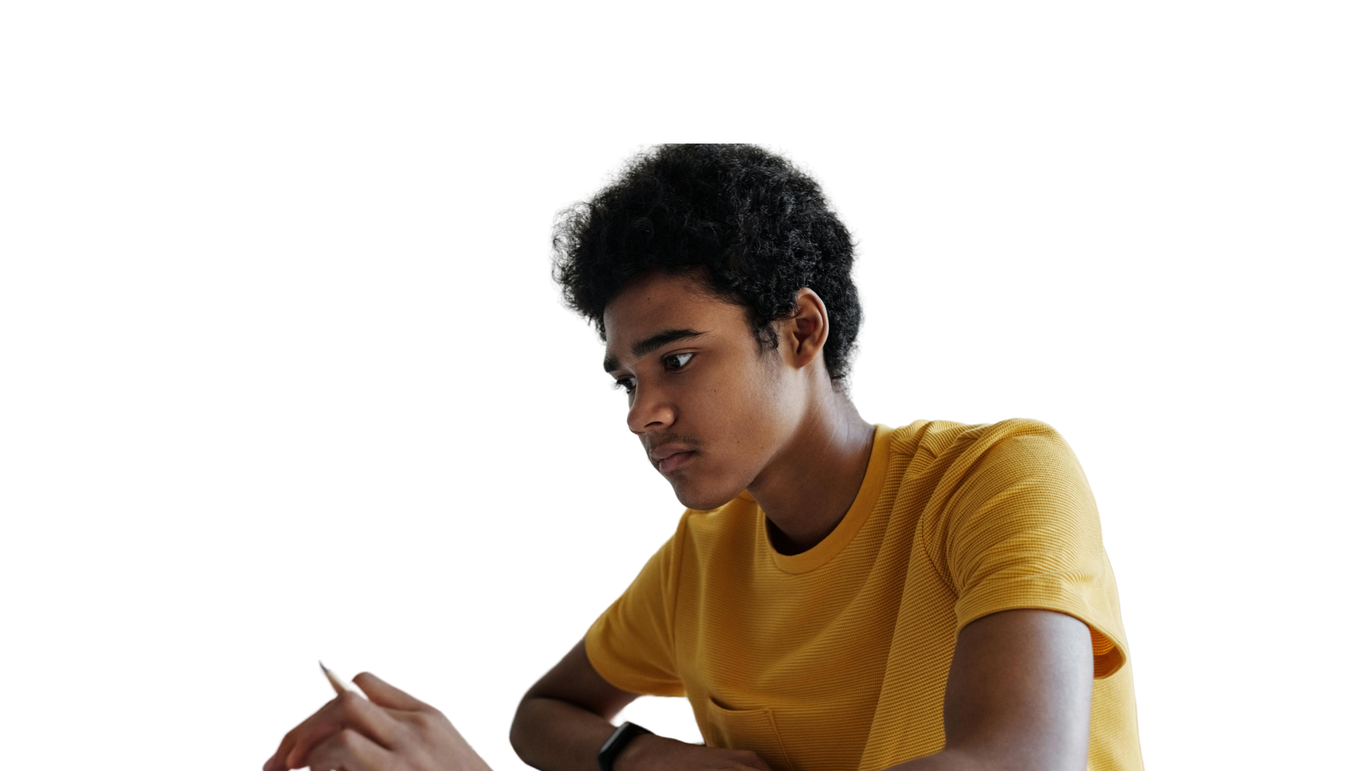 Person studying independently