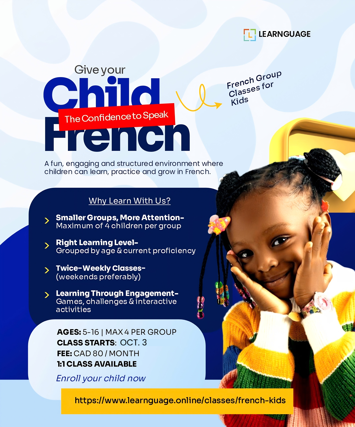 French immersion support flyer